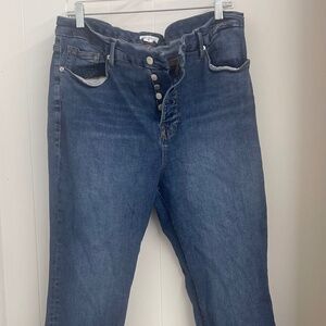 Good American Women’s Size 18 Good Curve Button Fly High Rise Skinny Jeans Blue